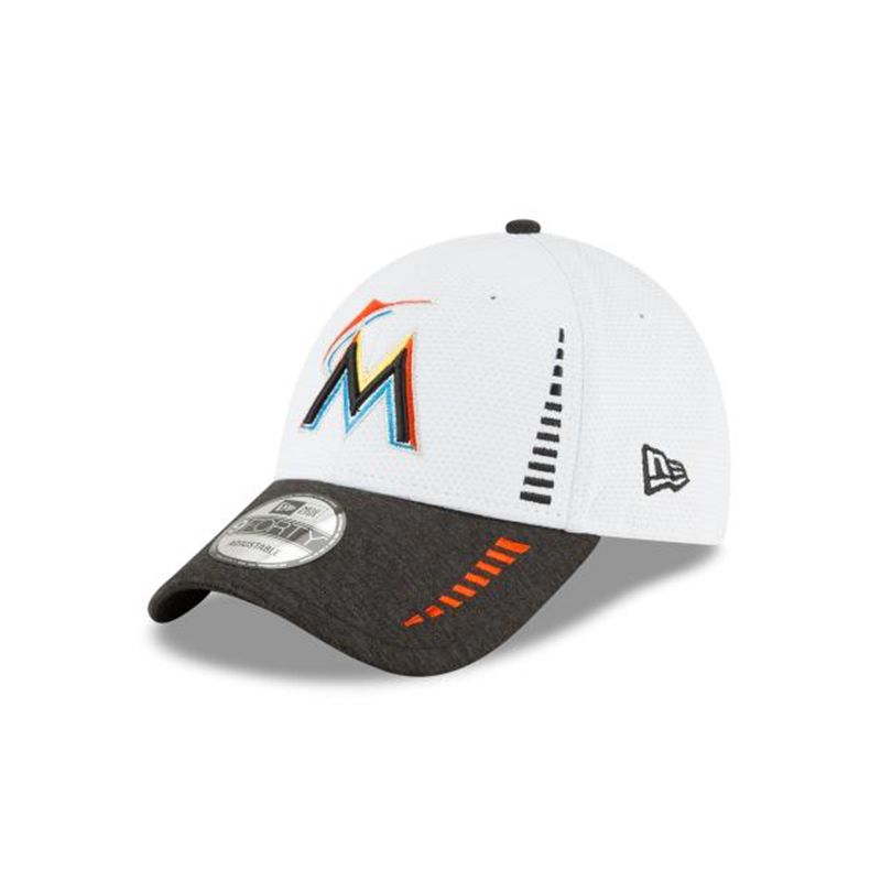 MLB Miami Marlins Speed Tech 9Forty Adjustable (YIA0348) - White New Era Caps